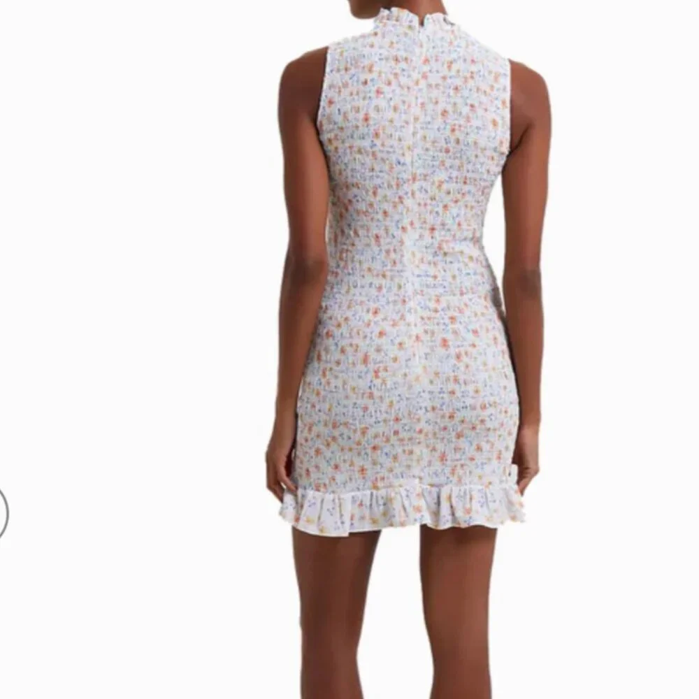 French Connection Women's Camille Verona Printed  Mini Dress  Green Size Large - Picture 3 of 3
